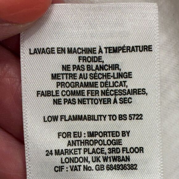 ANTHROPOLOGIE T.LA Sleeveless Ruffle Neck Top White Women’s Size Medium - Picture 6 of 6